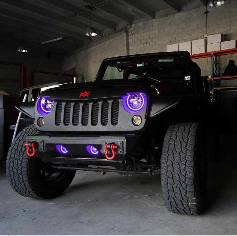 Jeep Wrangler Fog Light Halo Kit - ORACLE Lighting - UV/Purple - `07-`17